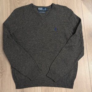 Polo by Ralph Lauren Charcoal V-Neck Sweater